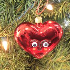 Holiday Ornament Googly Eye Heart Glass Love Valentine ...