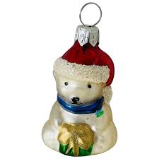 Vintage Toy Christmas Ornament Teddy Bear Glass. For Sale at ...