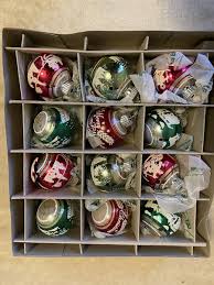 Christopher Radko Shiny Brite Ornaments Set Of 12 | eBay