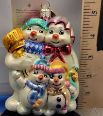 Family Ornament "Winter Portrait" New Radko German Glass ...