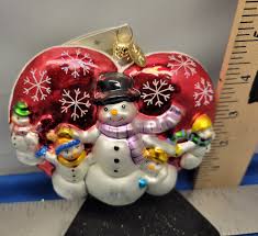 Snowman Ornament "Warm Hearted Wonder" Radko Glass Rare ...