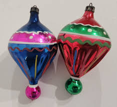4 Vintage Fantasia Poland Large Christmas Ornaments Hot Air ...