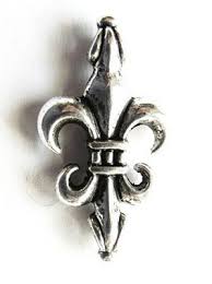 Fleur-de-Lis - Pewter Pendant 26mm (PW1020) - Happy Mango Beads