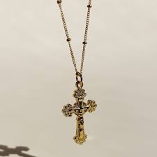Divine Renaissance Gold Cross Necklace | Truly Blessed