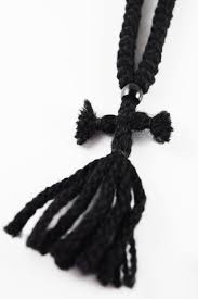 Byzantine Items - Wool Prayer Rope w/ Knitted Cross ...