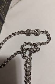 Vintage Silver Monet Long Chain Necklace With Pendant ...