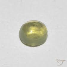 0.28ct Natural Pale Yellow Chrysoberyl Cat's Eye, Oval ...
