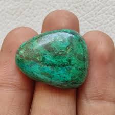 Natural multi green chrysocolla flatback cabochon ...