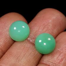 Top Aaa+++chrysoprase Matching Pair Cabochon,natural Rare ...