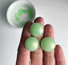 Vintage Marbled Pearly Light Green Lucite Cabochons Cabs ...