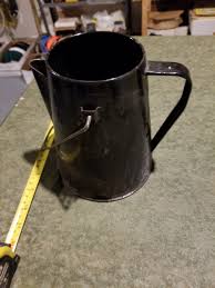 Vintage Black Metal Garden Pitcher, Decor, Rustic, Retro ...