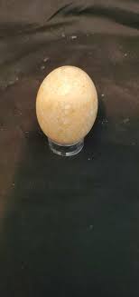 Calcite Egg Shaped Healing Crystal With Stand & Typed ...