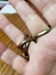 Vintage Brass, Copper And Paved Rhinestone Body, Garnet Red ...