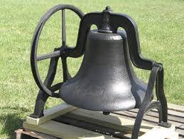 Old church bell in dentist's backyard from the 50s-60s