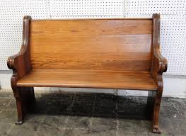 Sold at Auction: Antique Oak ChurchPew/Bench