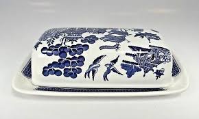 Churchill Willow Blue English Tableware Butter Dish Staffordshire England | eBay