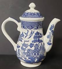 Churchill Blue Willow Coffee Pot | eBay
