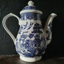 Vintage Churchill England Willow Coffee Pot, Blue Willow Coffee Pot, Chinoiserie - Etsy