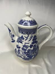 Rare Find. Johnson Brothers Blue Willow Large Coffee Pot. Made in England. - Etsy Finland