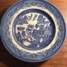 Vintage Churchill Blue Willow Salad Plate - Made in England 1970s - Etsy