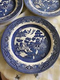Vintage Churchill England Blue Willow Dinner Plate 10 inch ...