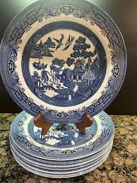 Willow by Churchill England, 10" Dinner plate, blue/white | eBay