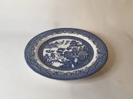 Churchill Blue Willow Dinner Plate; Made in England - Etsy
