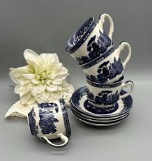 Vintage Blue Willow Teacup & Saucer - Royal Traditions China ...
