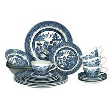 Churchill Blue Willow 20-Piece Dinnerware Set, Plates, Bowls ...