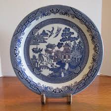Vintage Blue Willow Churchill Round Platter Made in England ...