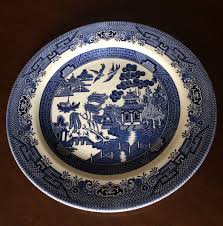 Churchill Blue Willow Set of 2 Dinner Plates Made in England ...