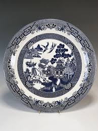 Sold at Auction: BLUE WILLOW PLATTER, FLORAL PLATTER ...