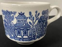 Vintage Set of 4 Churchill Blue Willow Tea Cups | eBay