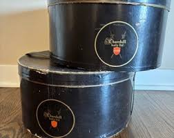 Vintage Hat Box Churchill Hats Ltd. 2 Empty Boxes - Etsy