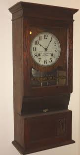Lot - Cincinnati Time Recorder Co. Oak Time Punch-In Clock ...