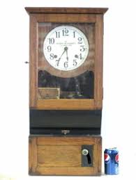 Antique Oak Cincinnati Time Recorder Clock