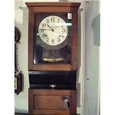 CINCINNATI TIME RECORDER CA 1925 Oak Cased Time Clock: