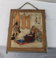 Antique Tri fold Dresser beveled Vanity Mirror with ...