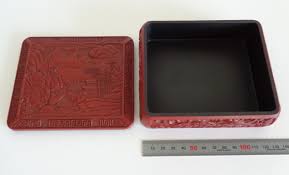 Chinese Cinnabar Style Decorative Trinket-jewelry Vintage ...