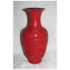 Antique Chinese Cinnabar Lacquer Vase 20th Century. For Sale ...