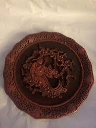 Vintage The Five Perceptions of Weo Cho Cinnabar Plate The ...