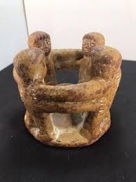 Mexico Mayan Aztec Circle Of Friends Unity Clay Sculpture Candle Holder 5” X5” | eBay