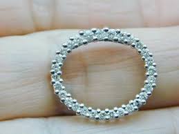 14k White Gold Graduated Open Oval Diamond Slide Pendant | eBay