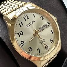 Citizen Quartz Champagne Dial Gold-tone Men's Watch BF5002 ...