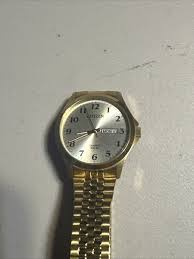 Citizen Mens Watch G101-S114322 Quartz Gold Dial Day Date ...