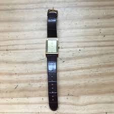Vintage Q&Q Quartz Water Resist Rectangle Wrist Watch VW90 ...