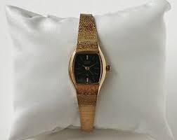 Vintage Citizen Black&gold for Ladies 90s Unique - Etsy