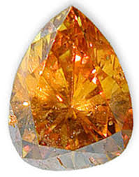 Fancy Orangish Deep Brownish Yellow Pear Diamond 0.58 ...