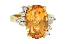 8.54 CTW Topaz Diamond 18 Karat Gold Cocktail Ring