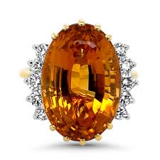 Estate Citrine & Diamond Ring - Underwoods Jewelers